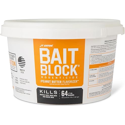 Tomcat Bromethalin Bait Chunx — Rat and Mouse Control Blocks for Agricultural Use, 4 lbs.