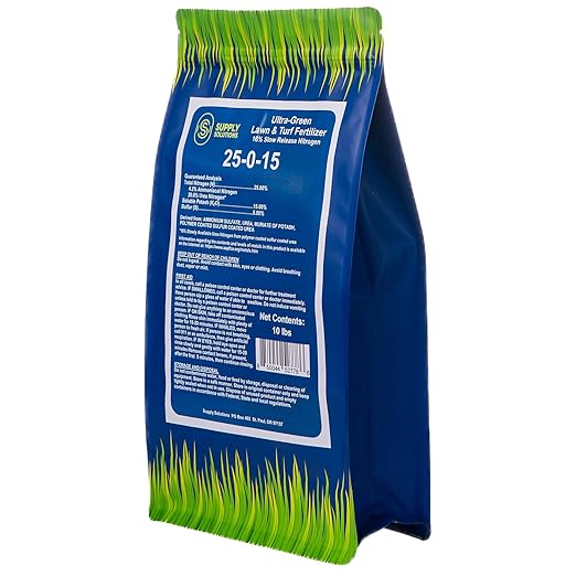 Supply Solutions 25-0-15 Ultra Green Lawn and Turf Fertilizer - 16% Slow Release Nitrogen - Promotes Lush, Green Lawns and Strong Root Growth, Reduces Mowing Frequency (10 Pounds)