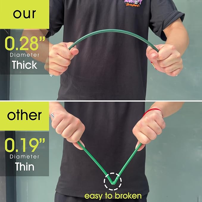 36 PCS Garden Hoops for Raised Beds, Rifny 6 Sets Greenhouse Hoops Kit of 8 FT Long Grow Tunnel, Rust-Free Fiberglass Garden Support Poles for Insect Mesh Netting Freeze Plant Cover (Green)