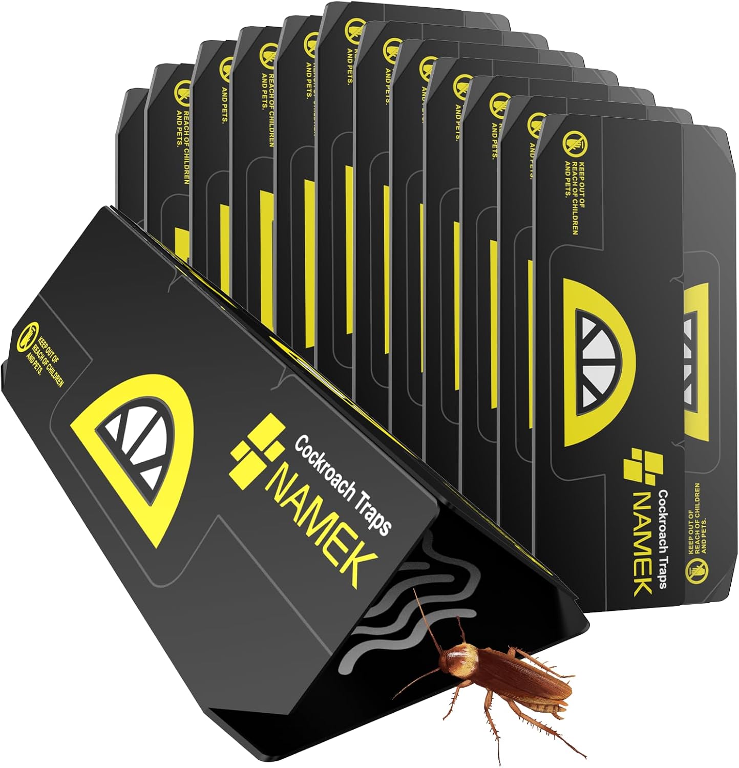 20-Pack Indoor Adhesive Cockroach Traps - Cockroach Glue Traps for Cockroachs Catchers - Long Lasting and Non-Toxic, Suitable for Children and Pets - Trap Pests