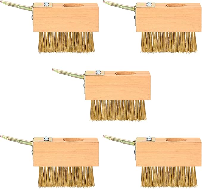 5 Pcs Moss Removal Deck Crevice Tool Grout Brush Cleaner Crevice Cleaning Tool Paver Cleaner Moss Remover Wire Brush with Scraper Patio Weed Brush Head for Outdoor Patio Pavement Sidewalk Driveway