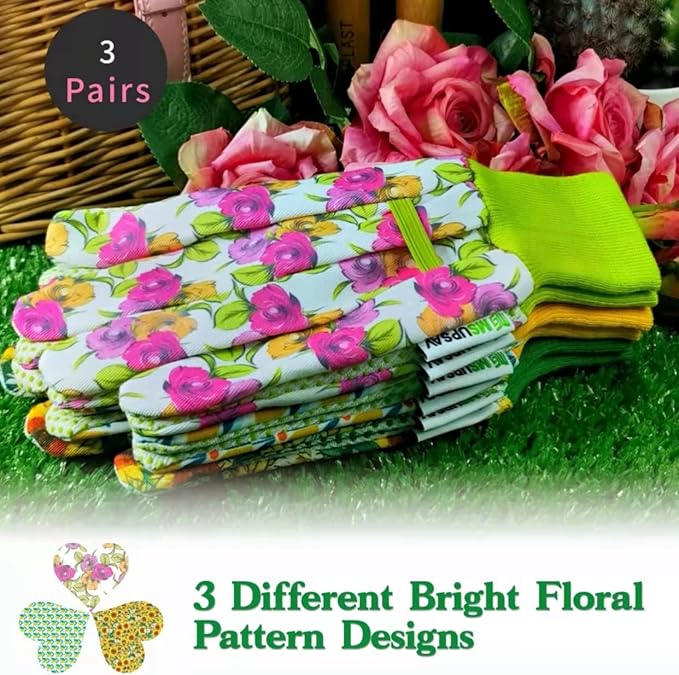 Thorn Proof&Puncture Resistant Gardening Gloves with Grip,Garden Glove for Women, Leather Yard Work Gifts