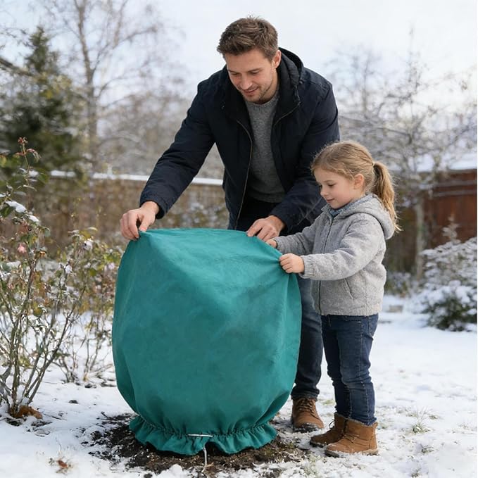 Plant Freeze Protection Cover - Frost Cover for Plant | Breathable Tree Freeze Protection - for Forestry Greenhouse Garden Landscape Outdoor Backyard Raised Bed Winter Farm