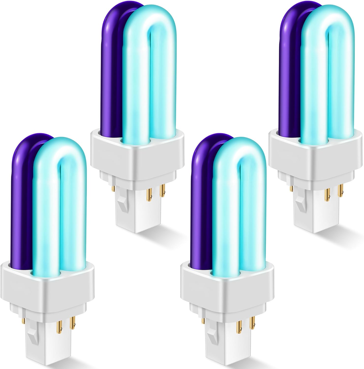 Qualirey 6 Pack 41050 7W Replacement Bulb, Upgraded 2 Color Bug Zapper Bulbs Compatible with Dynatrap DT1050 DT1100 DT1250, 1/2 Acre Mosquito UV Light Trap Replacement Bulb