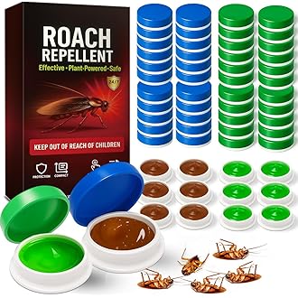 15 Pack Roach Repellent Powder Bait Station, Roach Stations for Indoor Cockroach infestation with Dual-Action Formula, Kills German/American/Oriental Cockroaches at The Source, Long Residual Effect