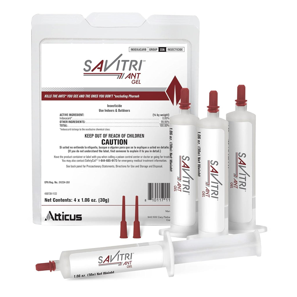 Atticus Savitri Ant Gel Bait (4 x 30 Grams) - Indoor and Outdoor Use - Indoxacarb Ant Killer