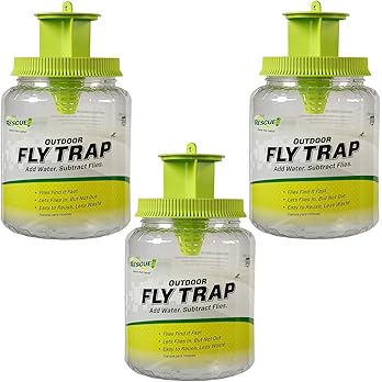 RESCUE! Outdoor Fly Trap - Reusable - 3 Traps