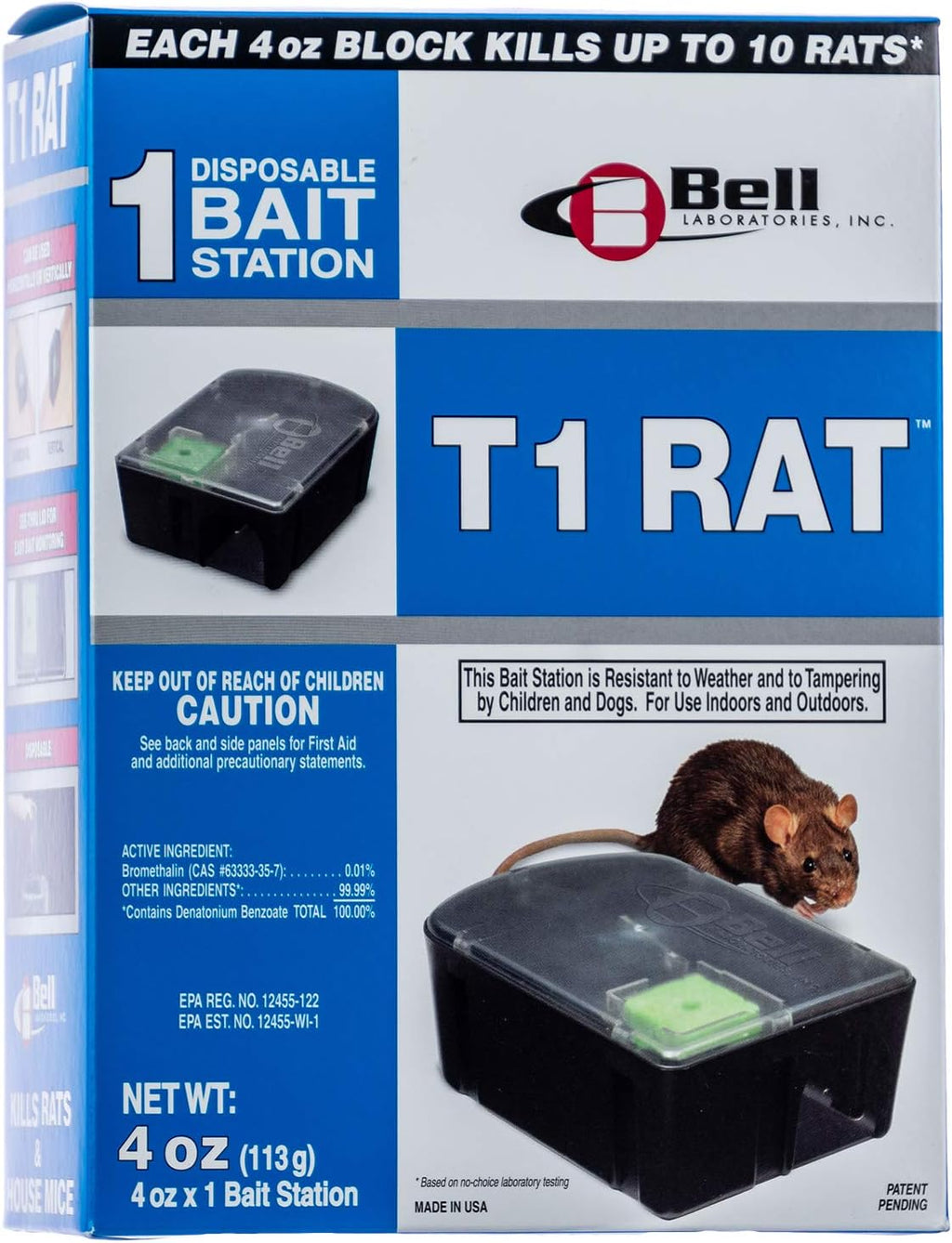 Bell Labs - T1 Rat - Disposable Bait Station