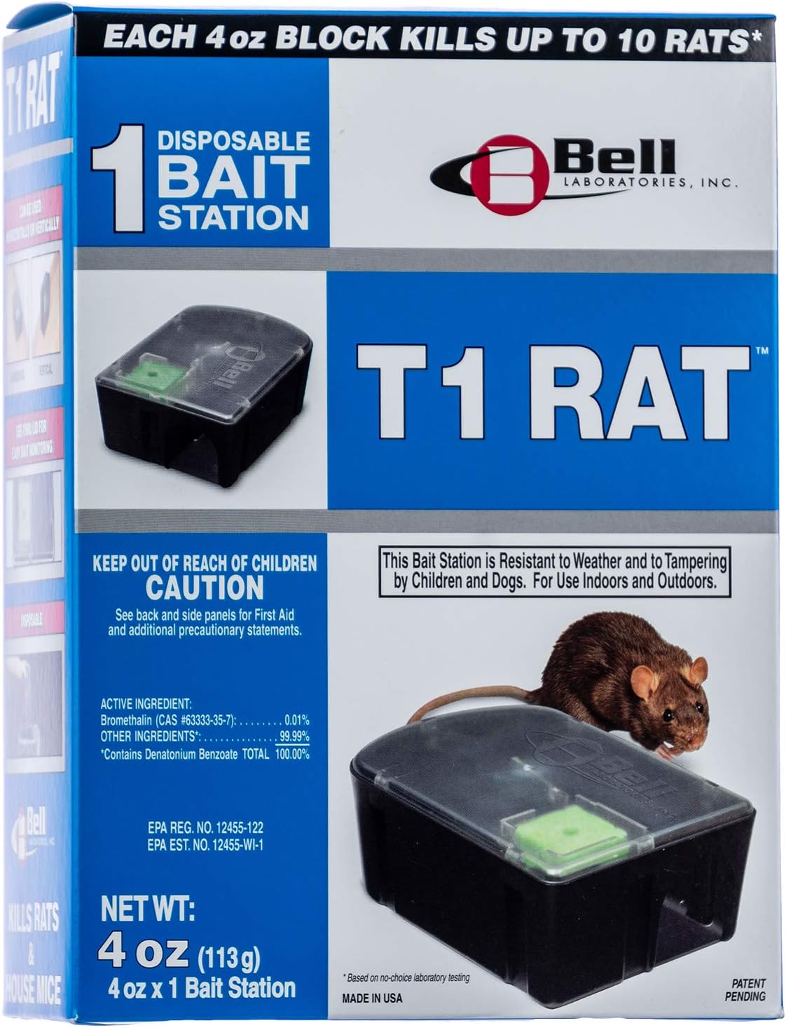 Bell Labs - T1 Rat - Disposable Bait Station