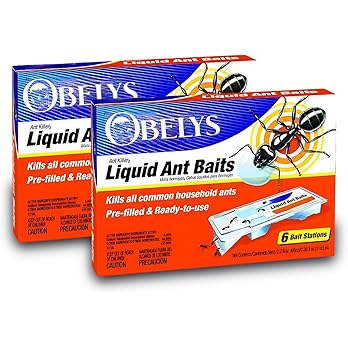 Liquid Ant Bait, 2-Pack (2.2 oz Each) – Indoor & Outdoor Ant Killer, Long-Lasting, Effective Bug Control for Homes, Patios, and Gardens – Odorless Insect Treatment Solution