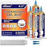 Ready-to-Use Cockroach Gel Bait, Roach Killer Indoor & Outdoor, Effective Cockroach Control - 4 Tubes x 30 Grams