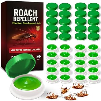 48Pack Roach Gel Bait,Roach Repellent for Home - Fast Acting Cockroach Killer Gel,Roach Killer Indoor Infestation Solution,Long Lasting Natural Roaches Control for Kitchen, Bathroom, Garage