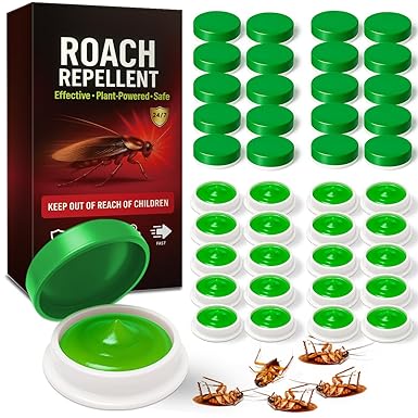 40 Pack Roach Killer Indoor Infestation, Powerful Attraction Cockroach Bait Gel Stations, Quick Kill Formula, Easy to Apply Cockroach Killer for Effective Home Control, Ideal for Kitchens, Bathrooms
