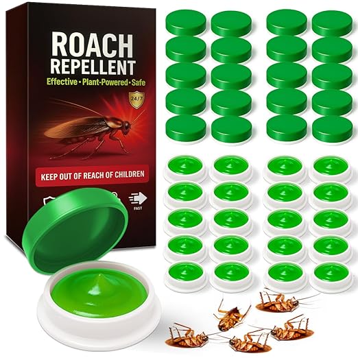 40 Pack Roach Killer Indoor Infestation, Powerful Attraction Cockroach Bait Gel Stations, Quick Kill Formula, Easy to Apply Cockroach Killer for Effective Home Control, Ideal for Kitchens, Bathrooms