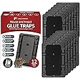 Rat, Snake and Mouse Traps 12 PK, Large Bulk Sticky Glue Traps Indoor for Home Pre-baited, Pet Safe Rodent Catcher for Garage, Kitchen, Catches Roaches, Spiders, Lizard, Non-Toxic, Large