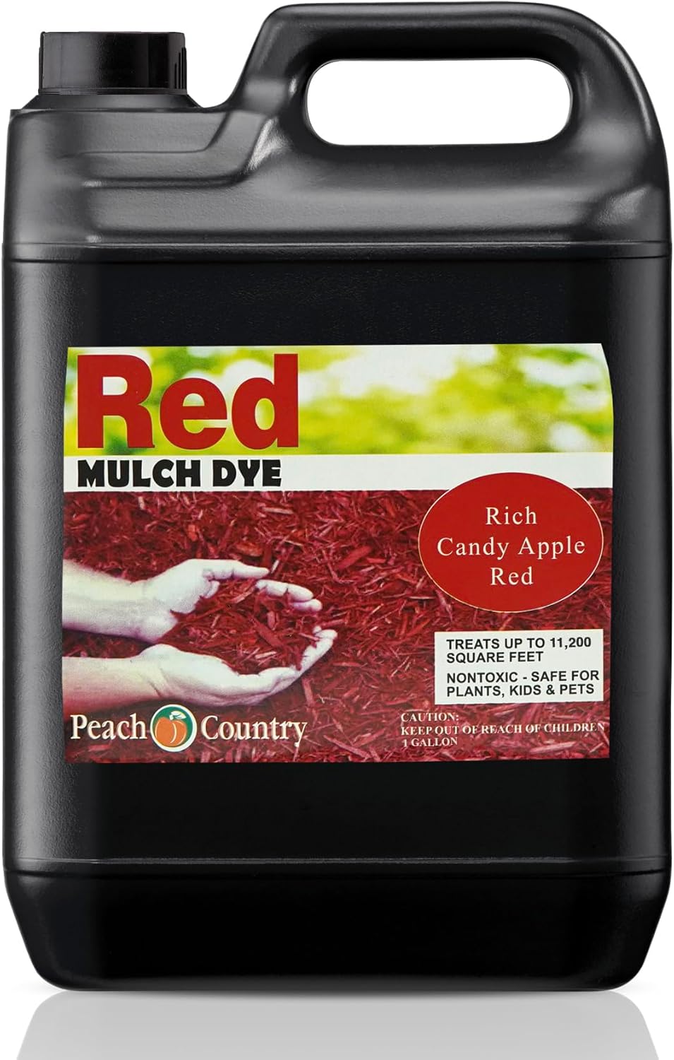 Peach Country Midnight Black Mulch Dye Color Concentrate - 2,800 Sq. Ft. - Brighten Up Old Mulch Beds with Premium Dye (1 Quart, Black)