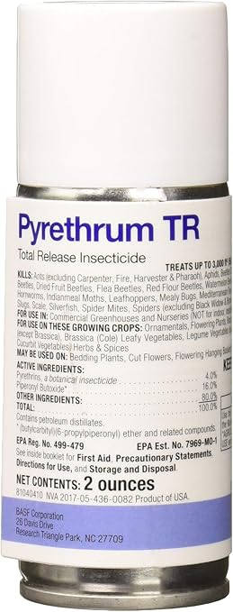 BASF Pyrethrum TR Total Release Fogger - Botanical Insecticide - 12 Pack Case - 6000 Sq Ft Coverage