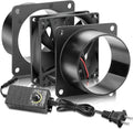 80mm x 25mm 3 Inch Duct Household Ventilation 12V Exhaust Fan with Speed Controller for DIY Greenhouse 3D Print Smoke Paint Fume Extractor-D8025