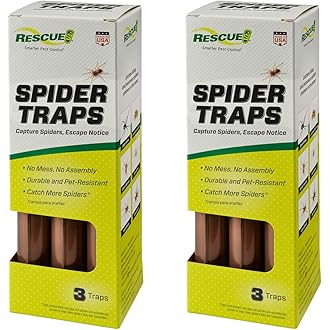 MaxGuard Spider + Insect Traps (12 pcs Box Trap) | Non-Toxic Extra Sticky Glue Traps, Kill Black Widow Hobo Brown Recluse Spiders and Other Crawling Bugs & Insects |