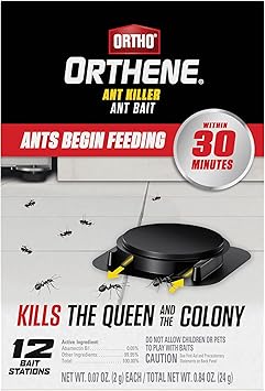 Ortho Orthene Ant Killer Ant Bait, Indoor Ant Killer, Kills The Queen and The Colony, 12 Stations