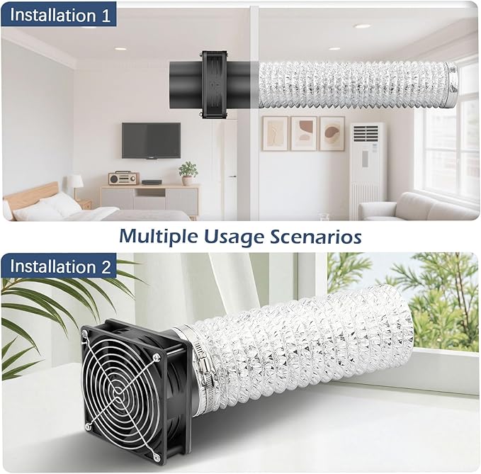 80mm x 25mm 3 Inch Duct Household Ventilation 12V Exhaust Fan with Speed Controller for DIY Greenhouse 3D Print Smoke Paint Fume Extractor-D8025