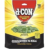 d-CON Disposable Corner Fit Mouse Poison Bait Station, 3 Bait Stations, Packaging May Vary