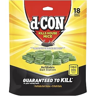 D-Con Refillable Corner Fit Mouse Poison Bait Station Refills, 10 Count