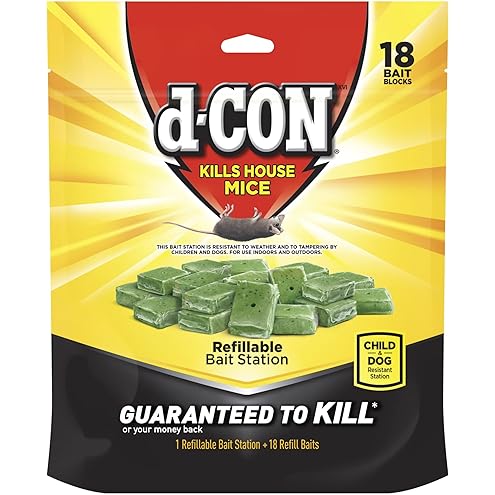 D-Con Refillable Corner Fit Mouse Poison Bait Station Refills, 10 Count