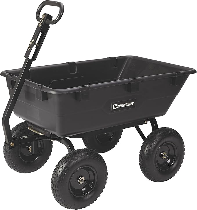 Strongway Poly Garden Wagon - 1200-Lb. Capacity, 44in.L x 26in.W