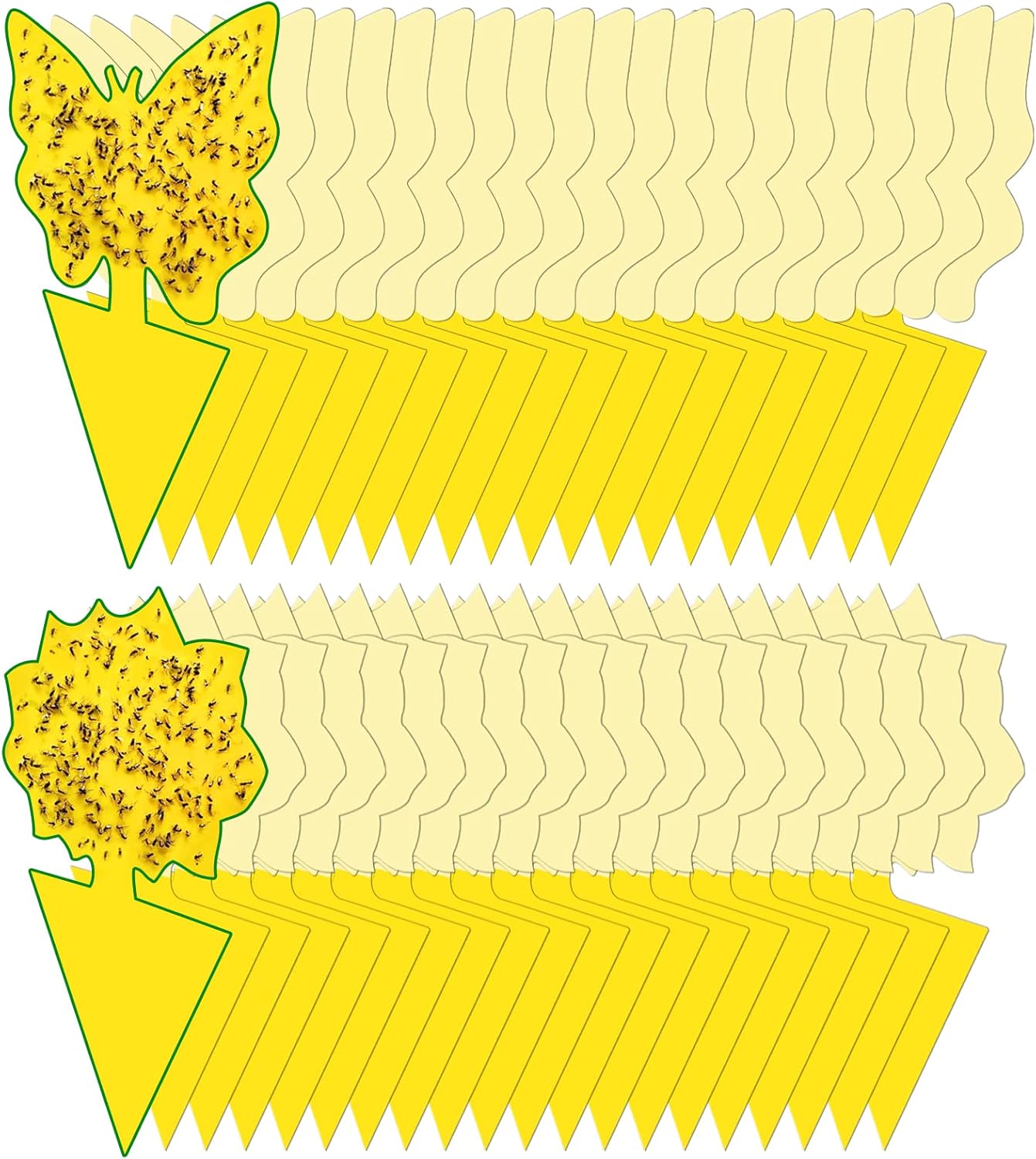 40 Pack Fungus Gnat Traps for House Indoor Yellow Sticky Traps for Gnats Sticky Traps for Plants, Dual-Sided Fungus Gnat Sticky Traps Fruit Fly Traps for Indoors