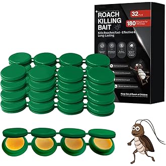 Roach Bait - Roach Traps Cockroach Bait Gel, Cockroach Killer Indoor Infestation, Indoor Home Repellent for Small Large Cockroaches, Get Rid of Roaches Permanently Outdoor (48)