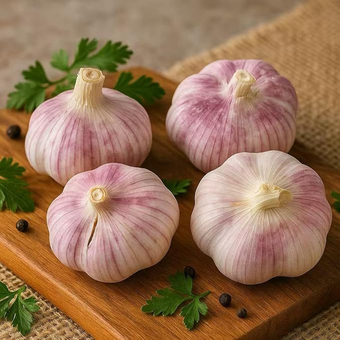 Garlic Bulbs for Planting (3 Pack) – Fresh Hardneck Seed Garlic, Non-GMO Heirloom Cloves for Growing, Gardening & Cooking