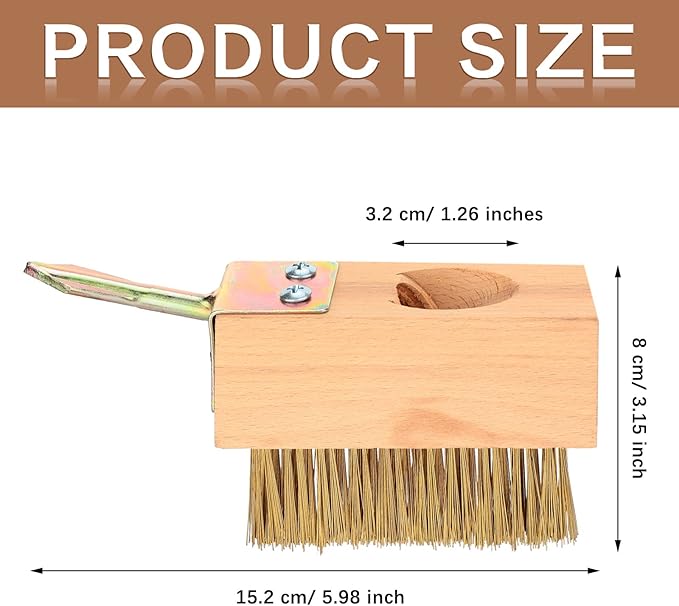 5 Pcs Moss Removal Deck Crevice Tool Grout Brush Cleaner Crevice Cleaning Tool Paver Cleaner Moss Remover Wire Brush with Scraper Patio Weed Brush Head for Outdoor Patio Pavement Sidewalk Driveway
