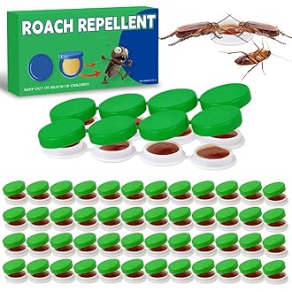 Roach Bait - Roach Traps Cockroach Bait Gel, Cockroach Killer Indoor Infestation, Indoor Home Repellent for Small Large Cockroaches, Get Rid of Roaches Permanently Outdoor (48)