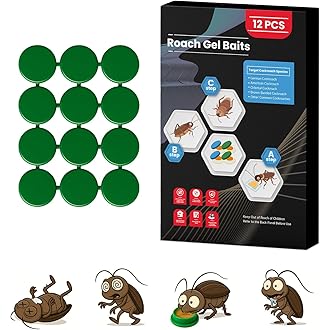48Pack Roach Gel Bait,Roach Repellent for Home - Fast Acting Cockroach Killer Gel,Roach Killer Indoor Infestation Solution,Long Lasting Natural Roaches Control for Kitchen, Bathroom, Garage