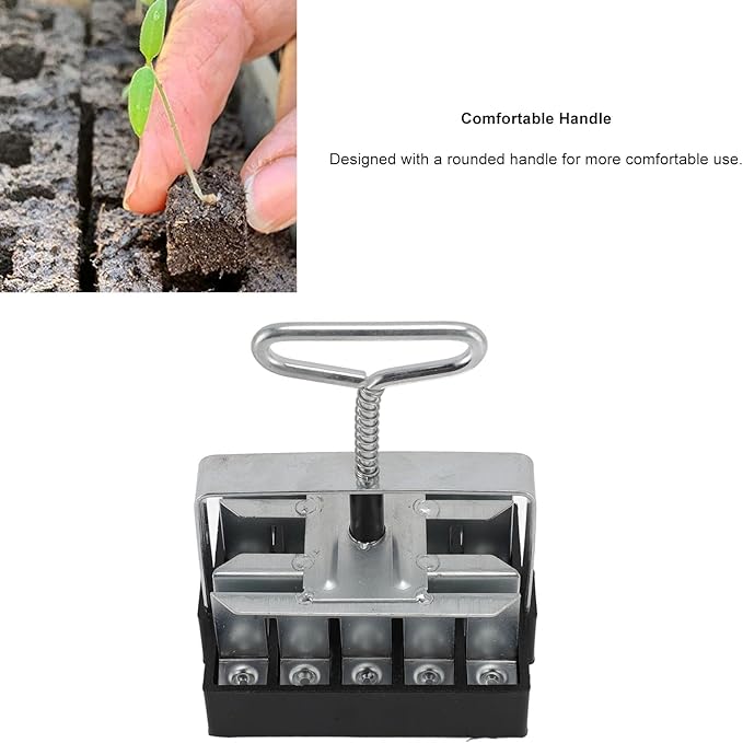 Soil Block Maker, 20 Cells Manual Comfortable Handle Material Space Saving with Comfortable Grip Soil Block Maker for Garden