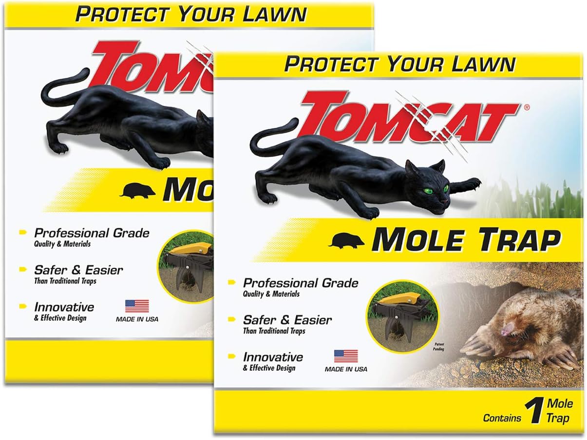 Tomcat Mole Killer(a), Ready-to-Use Worm Bait Strips that Mimic Earthworms, Kills Moles in One Feeding, 10 pk.
