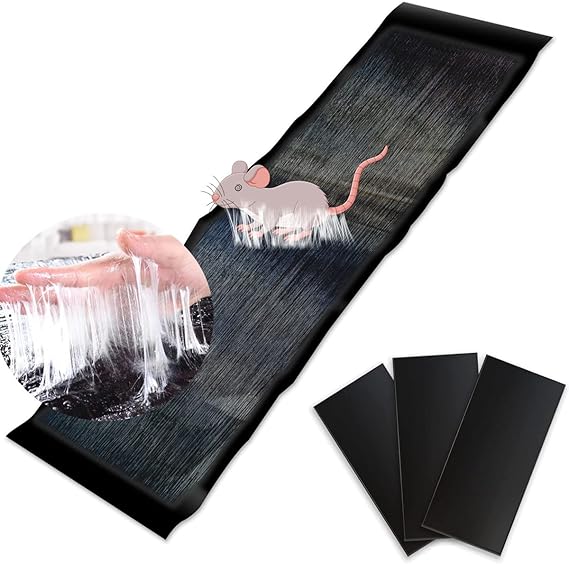ELEGENZO Sticky Mouse Trap Mouse Traps Indoor for Home Rat Traps That Work for Trapping Snakes Rats Spiders Roaches & Other Rodents, 3 Transparent