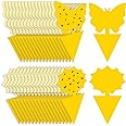 Catchmaster Window Fly Traps 12-Pack, Fruit Fly Traps for Indoors, Disposable Bulk Bug Catcher, Waterproof Insect Glue Trap, Adhesive Strips, Pest Control for Home, Kitchen, & Garage