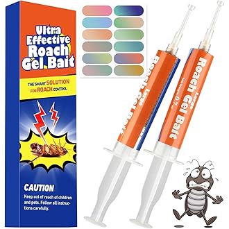 Terro T502 Ready-to-Use Indoor Cockroach Gel Bait Killer - Kills German, American, Oriental Roaches, 3 oz