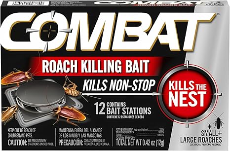 Combat Large + Small Roaches Roach Killing Bait Stations, 12 Count