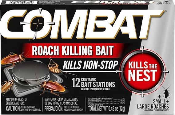 Combat Large + Small Roaches Roach Killing Bait Stations, 12 Count