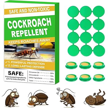 Cockroach Gel Bait Traps 32 Pack, Cockroach Repellent Indoor Home, Roach Deterrent, Pet Safe Roach Repeller Outdoor, Keep Roaches Away, Get Rid of Roaches for House, Hotel,Warehouse