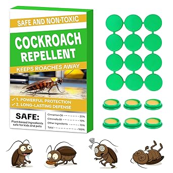 Cockroach Gel Bait Traps 32 Pack, Cockroach Repellent Indoor Home, Roach Deterrent, Pet Safe Roach Repeller Outdoor, Keep Roaches Away, Get Rid of Roaches for House, Hotel,Warehouse