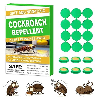 Cockroach Gel Bait Traps 32 Pack, Cockroach Repellent Indoor Home, Roach Deterrent, Pet Safe Roach Repeller Outdoor, Keep Roaches Away, Get Rid of Roaches for House, Hotel,Warehouse
