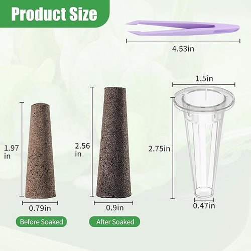 101 Pcs Hydroponic Growing kit for Indoor Garden,80 Grow Sponges, 20 Grow Baskets & 1 Tweezer, Replacement Growth Sponges Seed Pods of All hydroponic Brands Also Suitable for Soil Culture