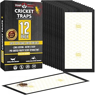 LULUCATCH Cricket & Insect Glue Traps 24 Pack, Adhesive Bug Catcher, Pre-Baited Spider Scorpion Trap, Non-Toxic Glue Boards Indoor for Home Catching Bugs,Small Mice & Rodents, Pet Safe Pest Control