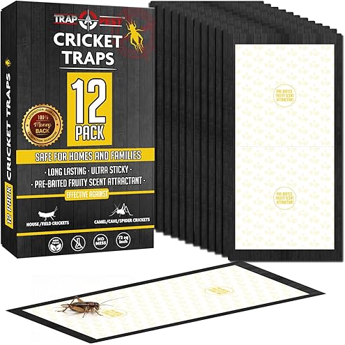 LULUCATCH Cricket & Insect Glue Traps 24 Pack, Adhesive Bug Catcher, Pre-Baited Spider Scorpion Trap, Non-Toxic Glue Boards Indoor for Home Catching Bugs,Small Mice & Rodents, Pet Safe Pest Control