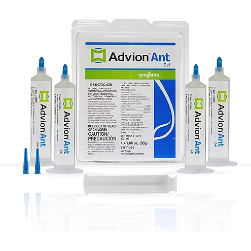 Advion Ant Gel Bait, 4 Tubes x 30-Grams, 1 Plunger and 2 Tips, Effective Ant Bait, Formulated with 0.05% Indoxacarb, Indoor and Outdoor Use, Ant Killer Gel for Control of Most Major Ant Species