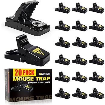 Qualirey 12 Pcs Mice Station with Key Triangle Bait Station Reusable Rodent Trap Box, Keeps Children and Pets Safe Indoor & Outdoor, Bait Not Included, Suitable for Small Mice (Black)
